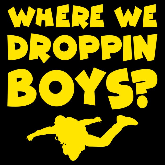 Where We Droppin Boys Funny Gamer Drawstring Bag