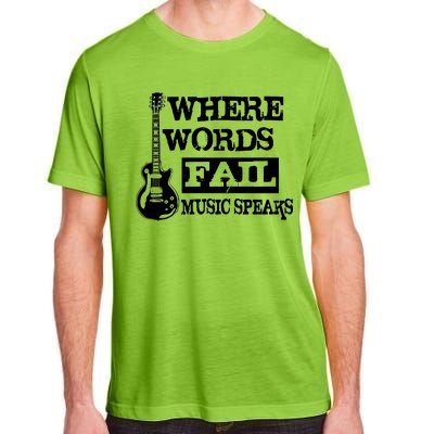 Where Words Fail Music Speaks Adult ChromaSoft Performance T-Shirt