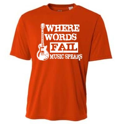 Where Words Fail Music Speaks Cooling Performance Crew T-Shirt