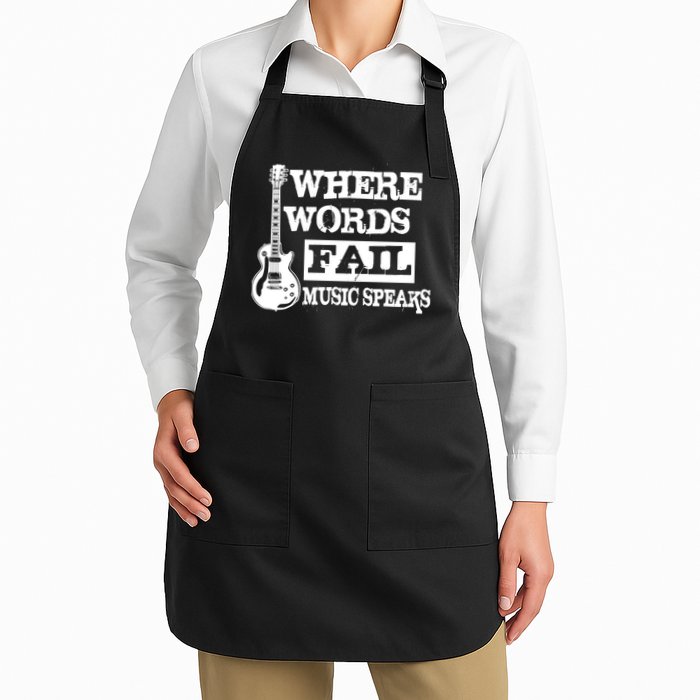 Where Words Fail Music Speaks Apron