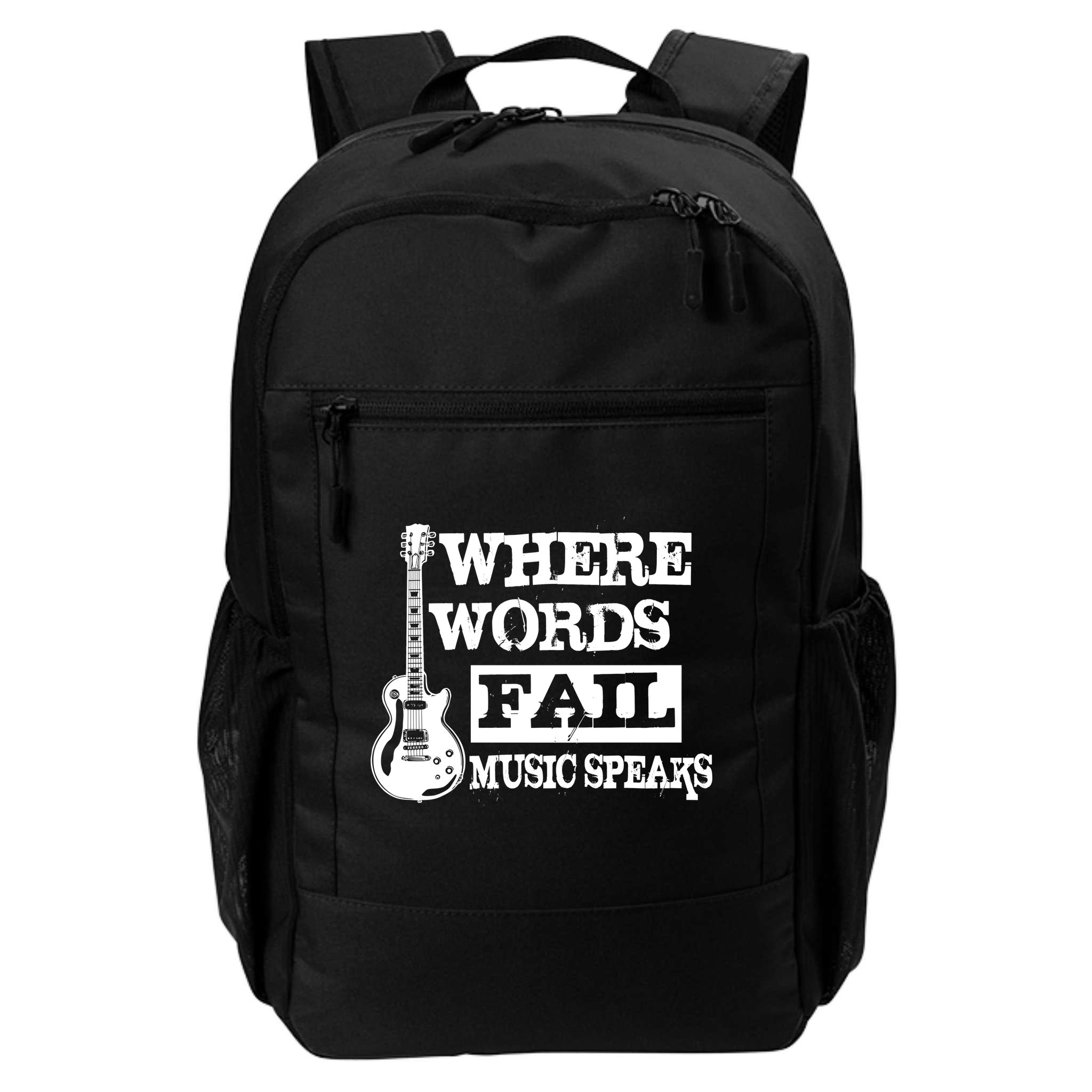Where Words Fail Music Speaks Backpack