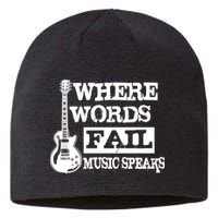 Where Words Fail Music Speaks Sustainable Beanie