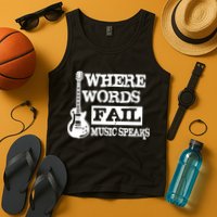 Where Words Fail Music Speaks Tank Top