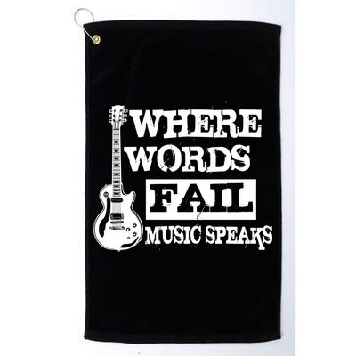 Where Words Fail Music Speaks Golf Towel