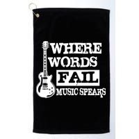 Where Words Fail Music Speaks Golf Towel