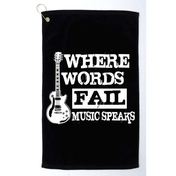 Where Words Fail Music Speaks Golf Towel
