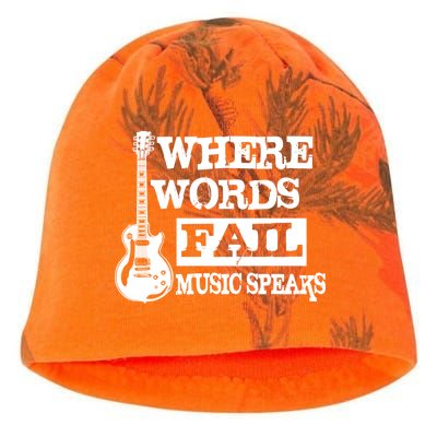 Where Words Fail Music Speaks Kati - Camo Knit Beanie