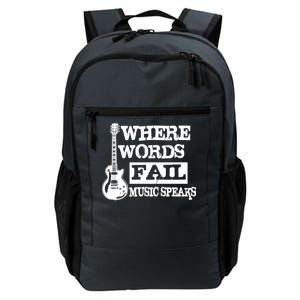 Where Words Fail Music Speaks Daily Commute Backpack