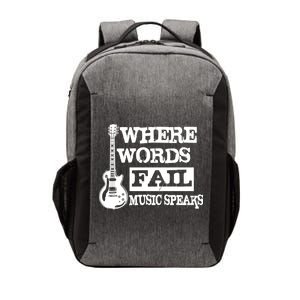 Where Words Fail Music Speaks Vector Backpack