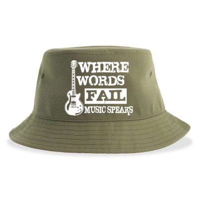 Where Words Fail Music Speaks Sustainable Bucket Hat