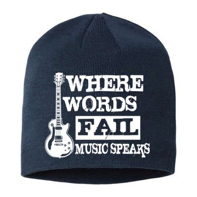 Where Words Fail Music Speaks Sustainable Beanie