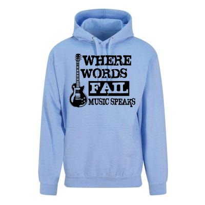 Where Words Fail Music Speaks Unisex Surf Hoodie