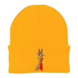 Where Would a Giraffe Wear a Tie? - Red Neck Tie Knit Cap Winter Beanie