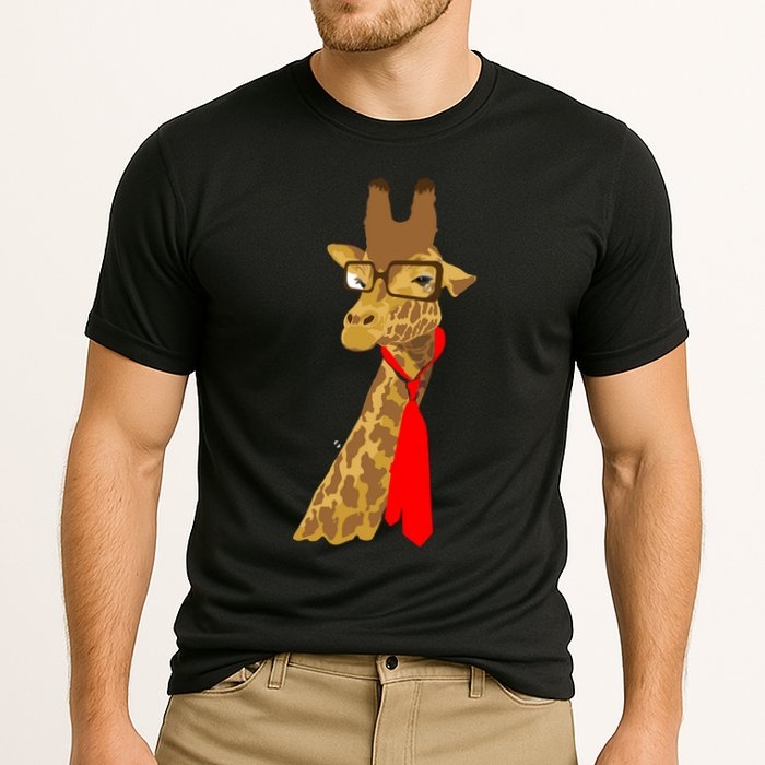 Where Would a Giraffe Wear a Tie? - Red Neck Tie Cooling Performance Crew T-Shirt