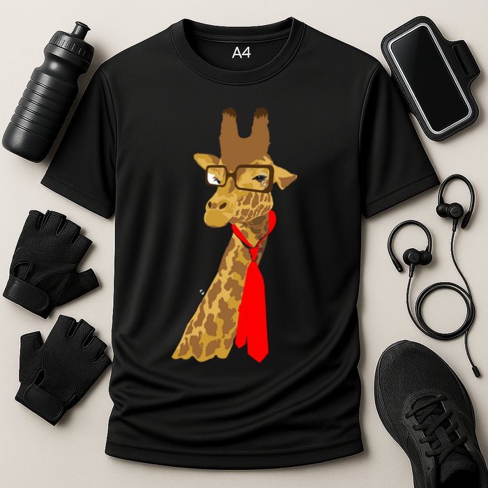 Where Would a Giraffe Wear a Tie? - Red Neck Tie Cooling Performance Crew T-Shirt