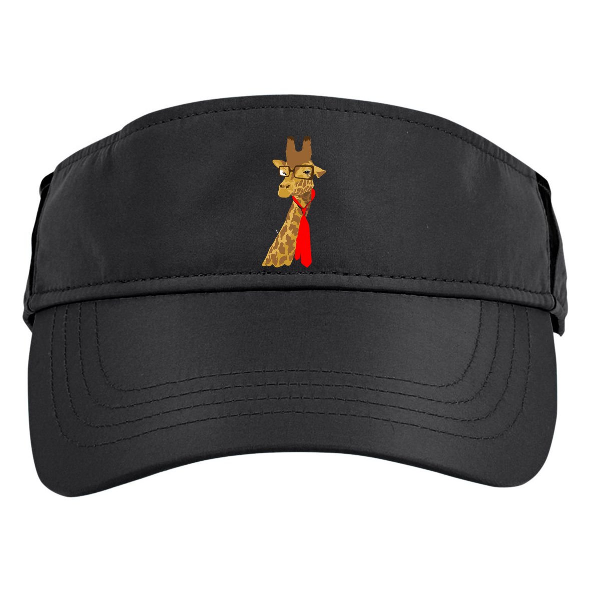 Where Would a Giraffe Wear a Tie? - Red Neck Tie Adult Drive Performance Visor