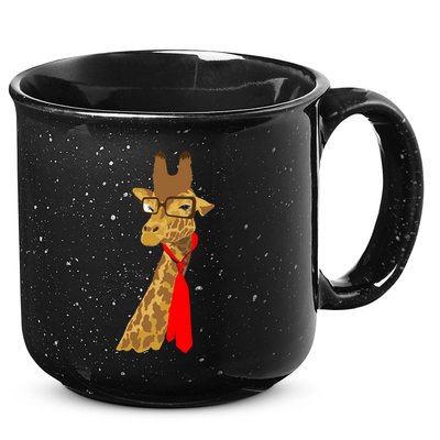 Where Would a Giraffe Wear a Tie? - Red Neck Tie 15oz Campfire Ceramic Mug