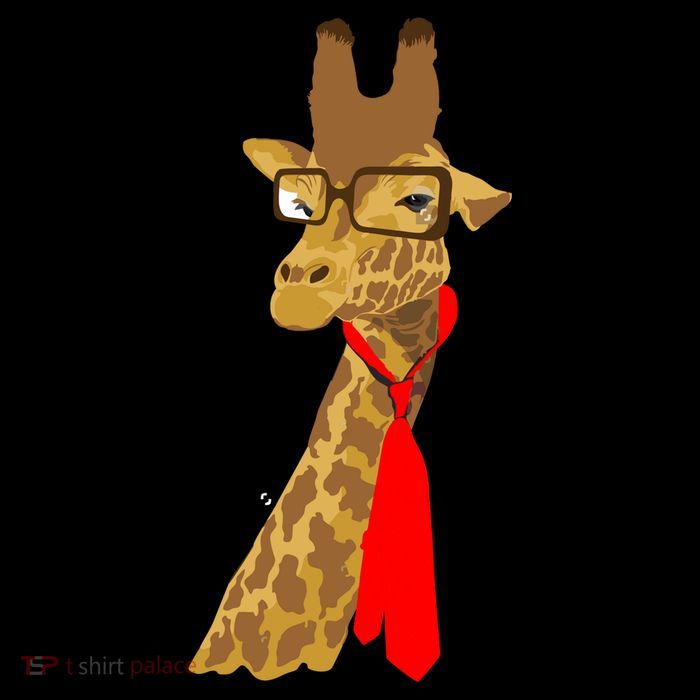 Where Would a Giraffe Wear a Tie? - Red Neck Tie Drawstring Bag