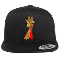 Where Would a Giraffe Wear a Tie? - Red Neck Tie Flat Bill Trucker Hat