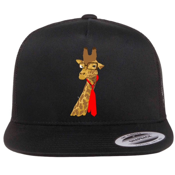 Where Would a Giraffe Wear a Tie? - Red Neck Tie Flat Bill Trucker Hat