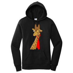 Where Would a Giraffe Wear a Tie? - Red Neck Tie Women's Pullover Hoodie