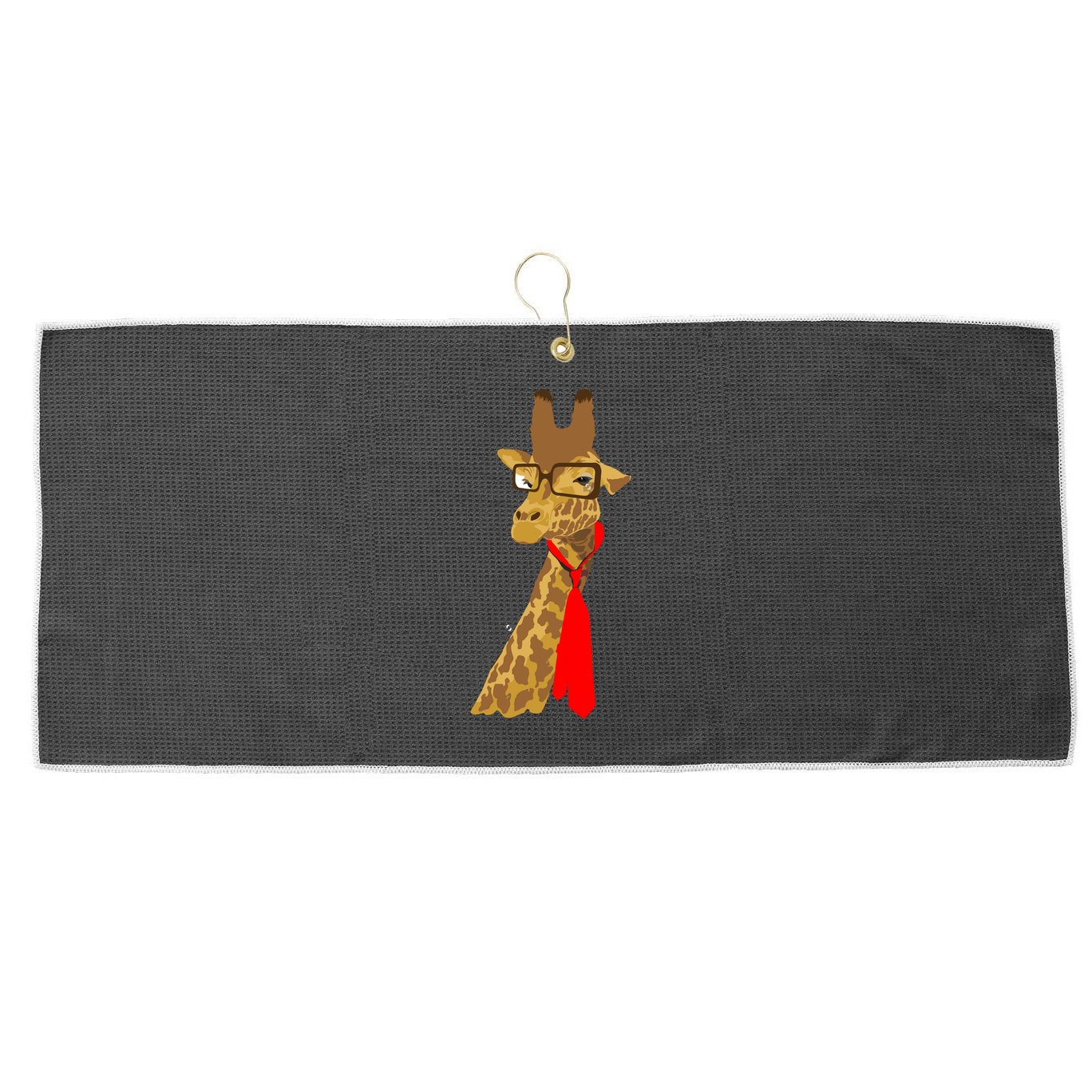 Where Would a Giraffe Wear a Tie? - Red Neck Tie Large Microfiber Waffle Golf Towel