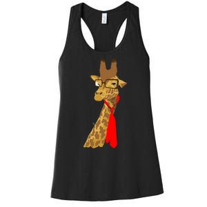 Where Would a Giraffe Wear a Tie? - Red Neck Tie Women's Racerback Tank