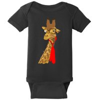 Where Would a Giraffe Wear a Tie? - Red Neck Tie Baby Bodysuit