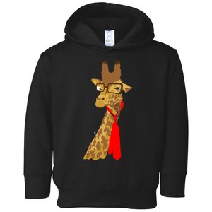 Where Would a Giraffe Wear a Tie? - Red Neck Tie Toddler Hoodie