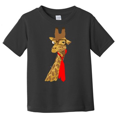 Where Would a Giraffe Wear a Tie? - Red Neck Tie Toddler T-Shirt