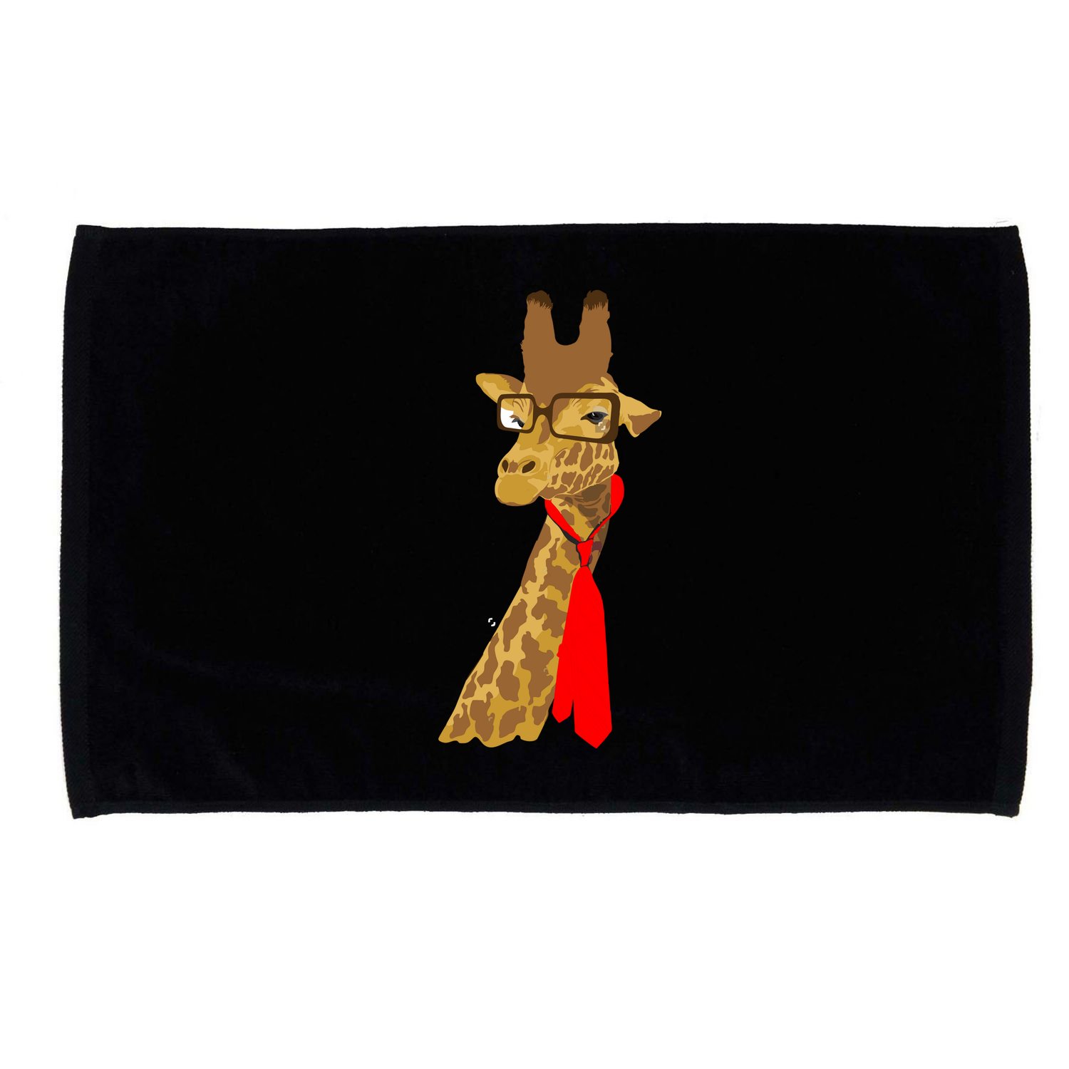 Where Would a Giraffe Wear a Tie? - Red Neck Tie Microfiber Hand Towel