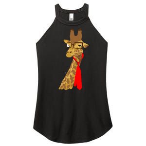 Where Would a Giraffe Wear a Tie? - Red Neck Tie Women's Perfect Tri Rocker Tank