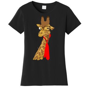 Where Would a Giraffe Wear a Tie? - Red Neck Tie Women's T-Shirt