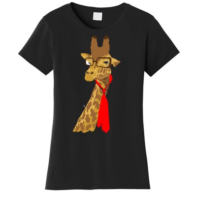 Where Would a Giraffe Wear a Tie? - Red Neck Tie Women's T-Shirt