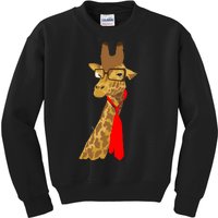 Where Would a Giraffe Wear a Tie? - Red Neck Tie Kids Sweatshirt