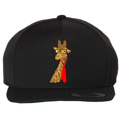 Where Would a Giraffe Wear a Tie? - Red Neck Tie Wool Snapback Cap