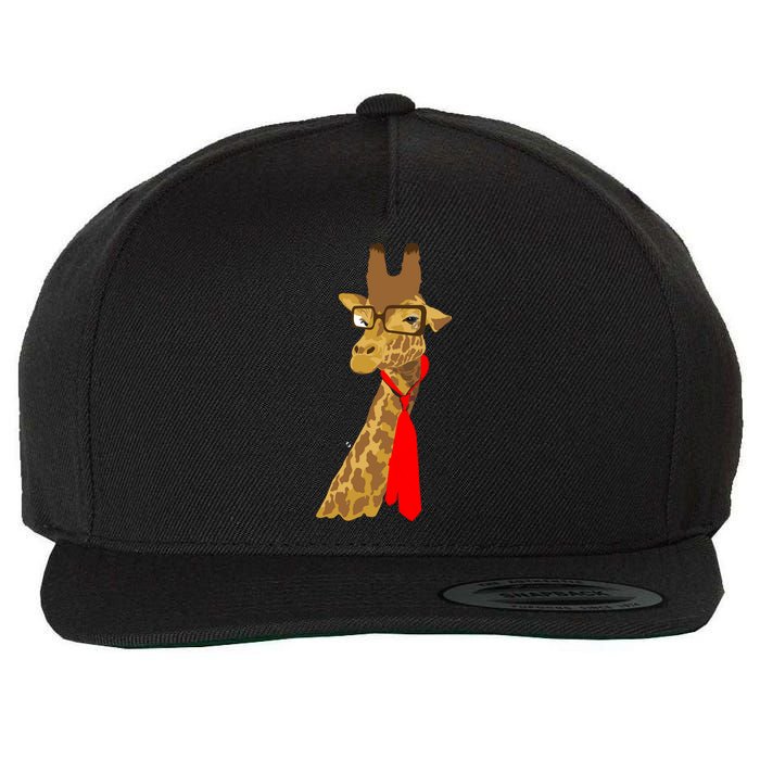 Where Would a Giraffe Wear a Tie? - Red Neck Tie Wool Snapback Cap