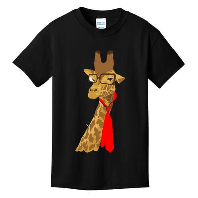 Where Would a Giraffe Wear a Tie? - Red Neck Tie Kids T-Shirt