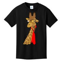 Where Would a Giraffe Wear a Tie? - Red Neck Tie Kids T-Shirt