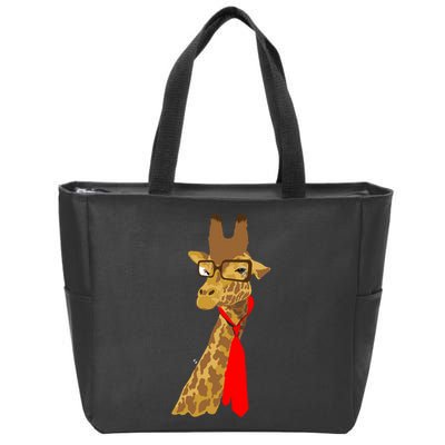 Where Would a Giraffe Wear a Tie? - Red Neck Tie Zip Tote Bag