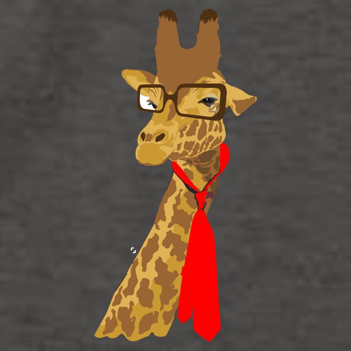 Where Would a Giraffe Wear a Tie? - Red Neck Tie Vector Backpack