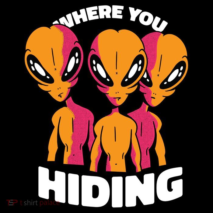 Where You Hiding Creepy Aliens Stripe Pom Pom Beanie