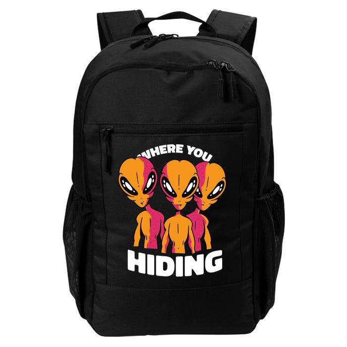Where You Hiding Creepy Aliens Backpack
