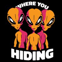 Where You Hiding Creepy Aliens Backpack