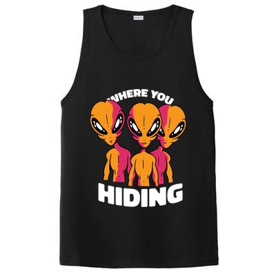 Where You Hiding Creepy Aliens PosiCharge Competitor Tank
