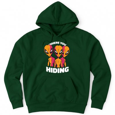 Where You Hiding Creepy Aliens Hoodie