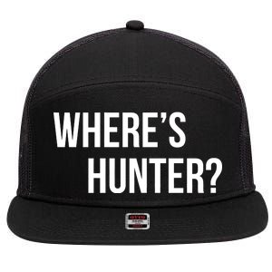 Where's Hunter President Trump 7 Panel Mesh Trucker Snapback Hat