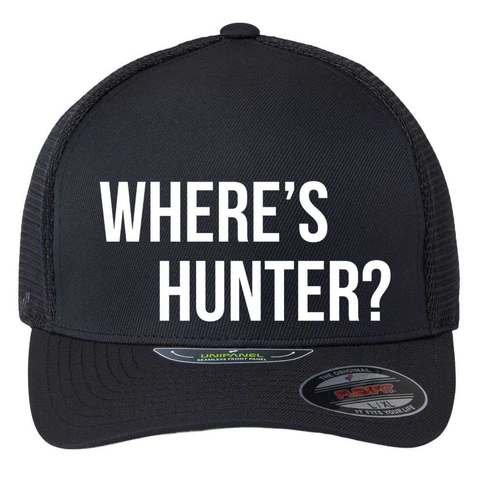 Where's Hunter President Trump Flexfit Unipanel Trucker Cap