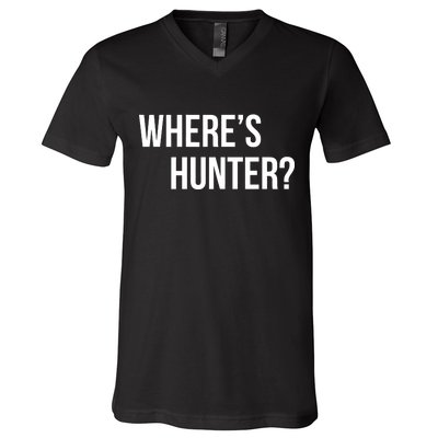 Where's Hunter President Trump V-Neck T-Shirt