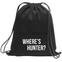 Where's Hunter President Trump Sweatshirt Cinch Pack Bag